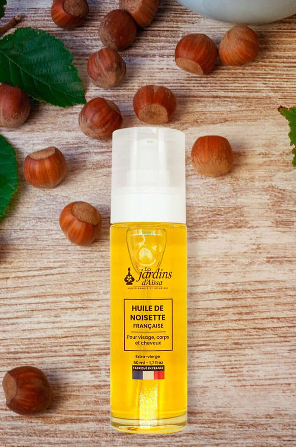 Huile de noisette bio et naturelle végétale française 50 ml