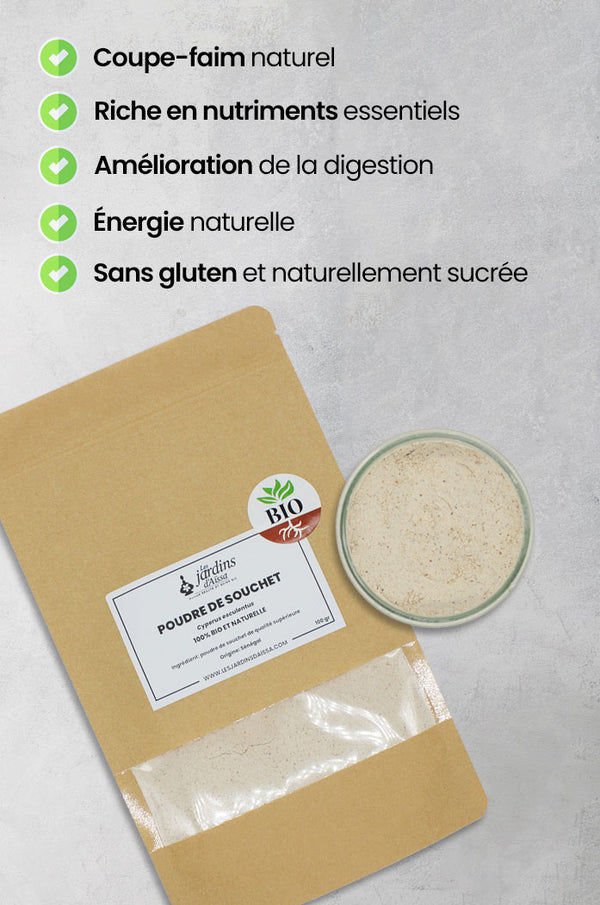 Poudre de souchet bio et naturelle bienfaits
